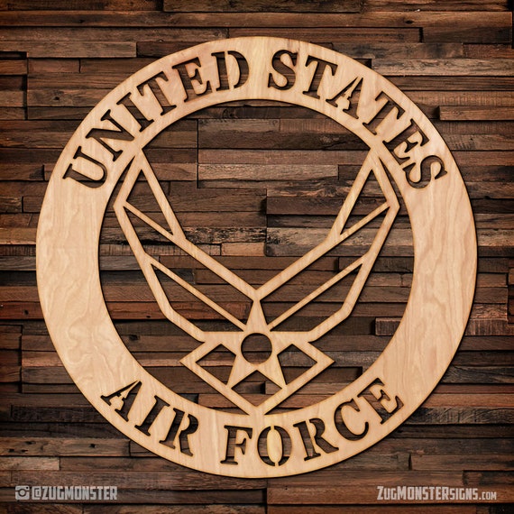 US Air Force wood hanging wall art Etsy