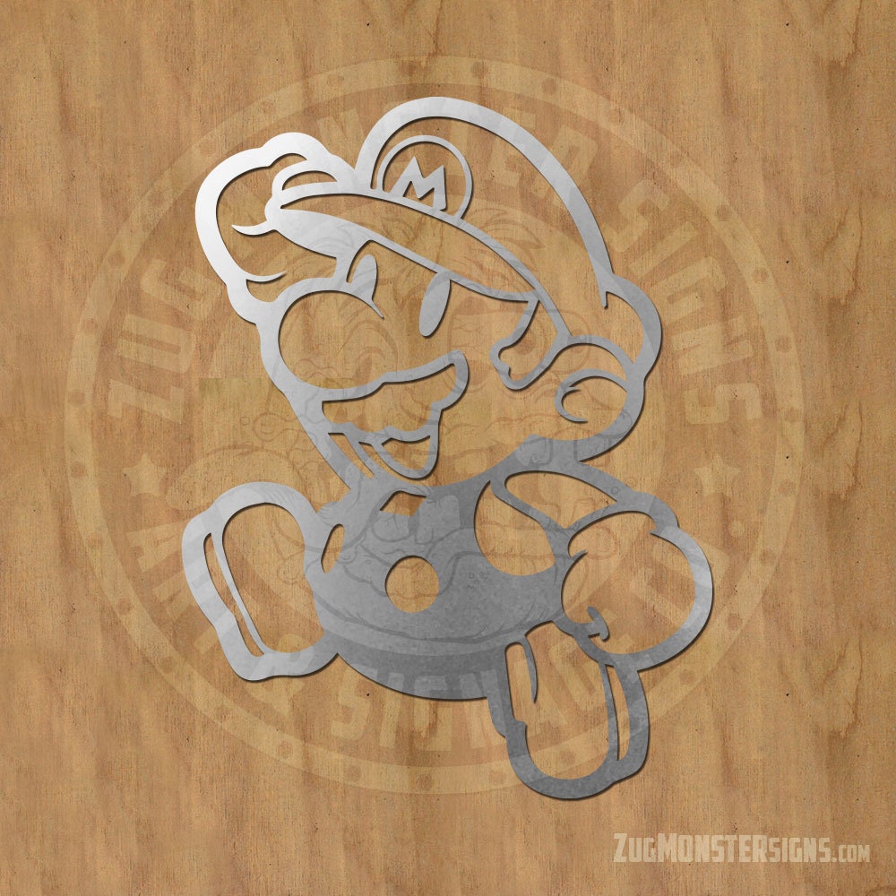 Super Mario Metal Wall Art Sign Etsy