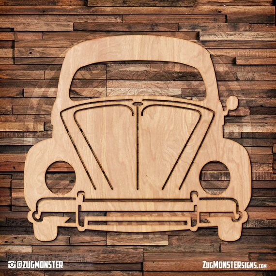 VW Bug front end wood hanging wall art Etsy