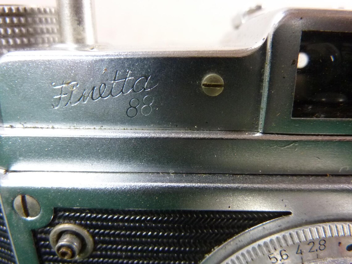 nice vintage Sarraber Finetta 88 35mm camera 1:2.8 45mm lens #2, foto 3 di 5