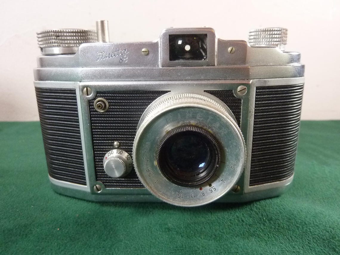 nice vintage Sarraber Finetta 88 35mm camera 1:2.8 45mm lens #2, foto 2 di 5