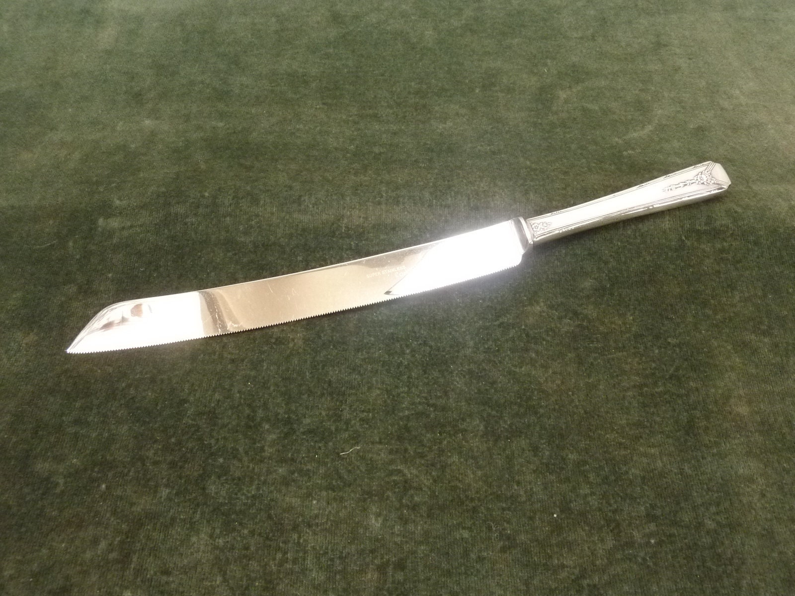Nice Vintage Oneida Large Cake Knife silver plated Etsy