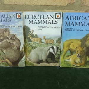 3 vintage ladybird books from series 691 Mammals all first editions