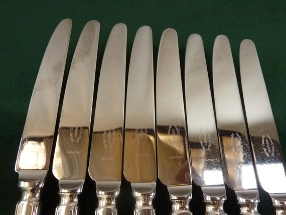8 Nice Vintage George Butler of Sheffield Dessert Side Knives Bead