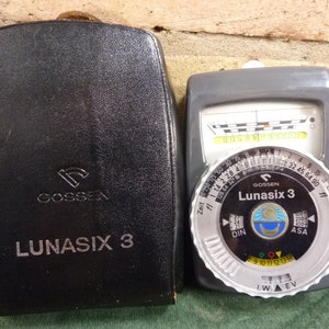 vintage Gossen Lunasix 3 Exposure light meter VGC with case