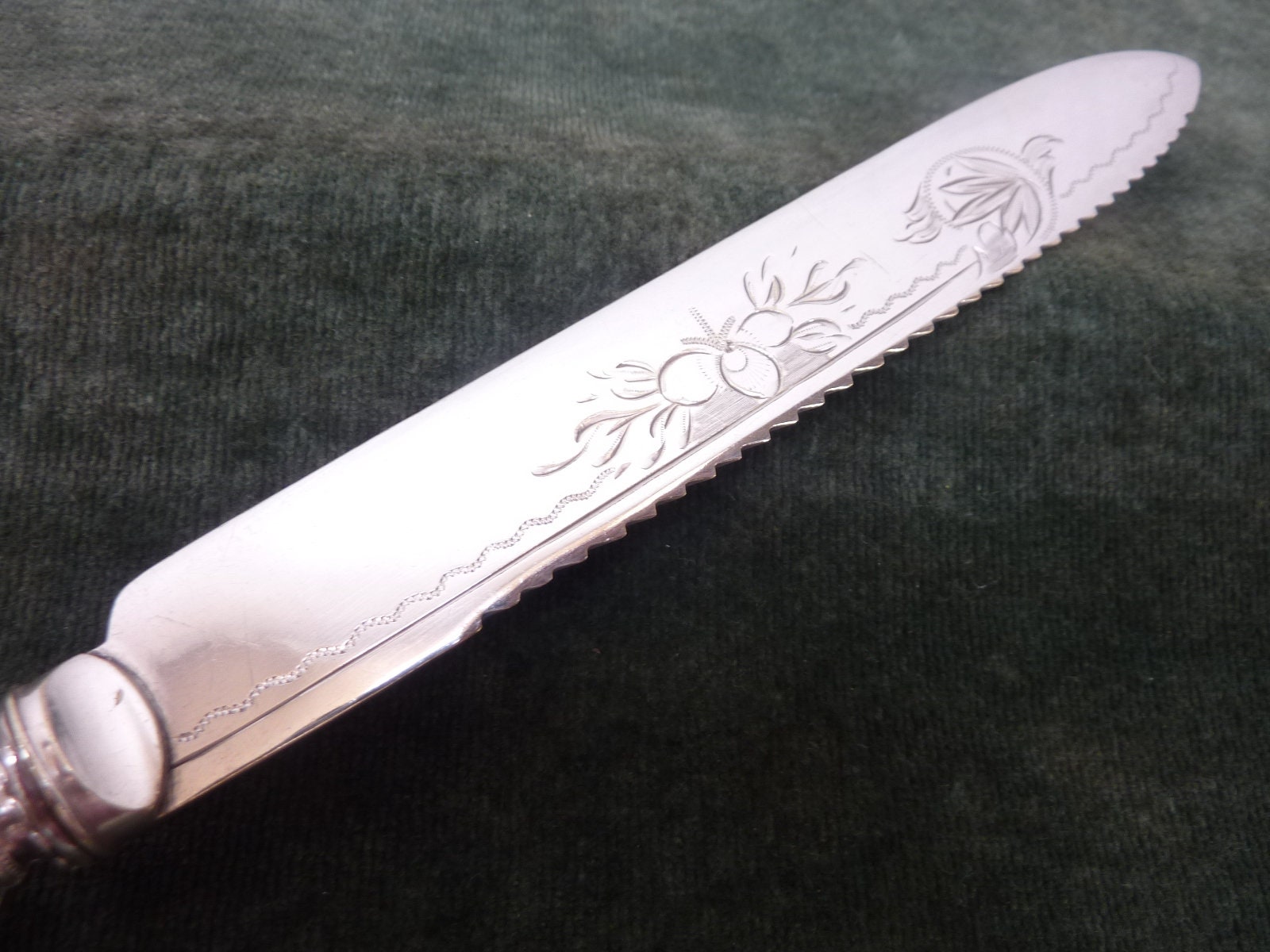 A nice Vintage Silver Plated faux bone handled Cake knife Etsy