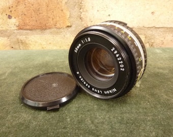 nice Vintage Nikon AI-S Series E Lens 1:1.8 50mm lens