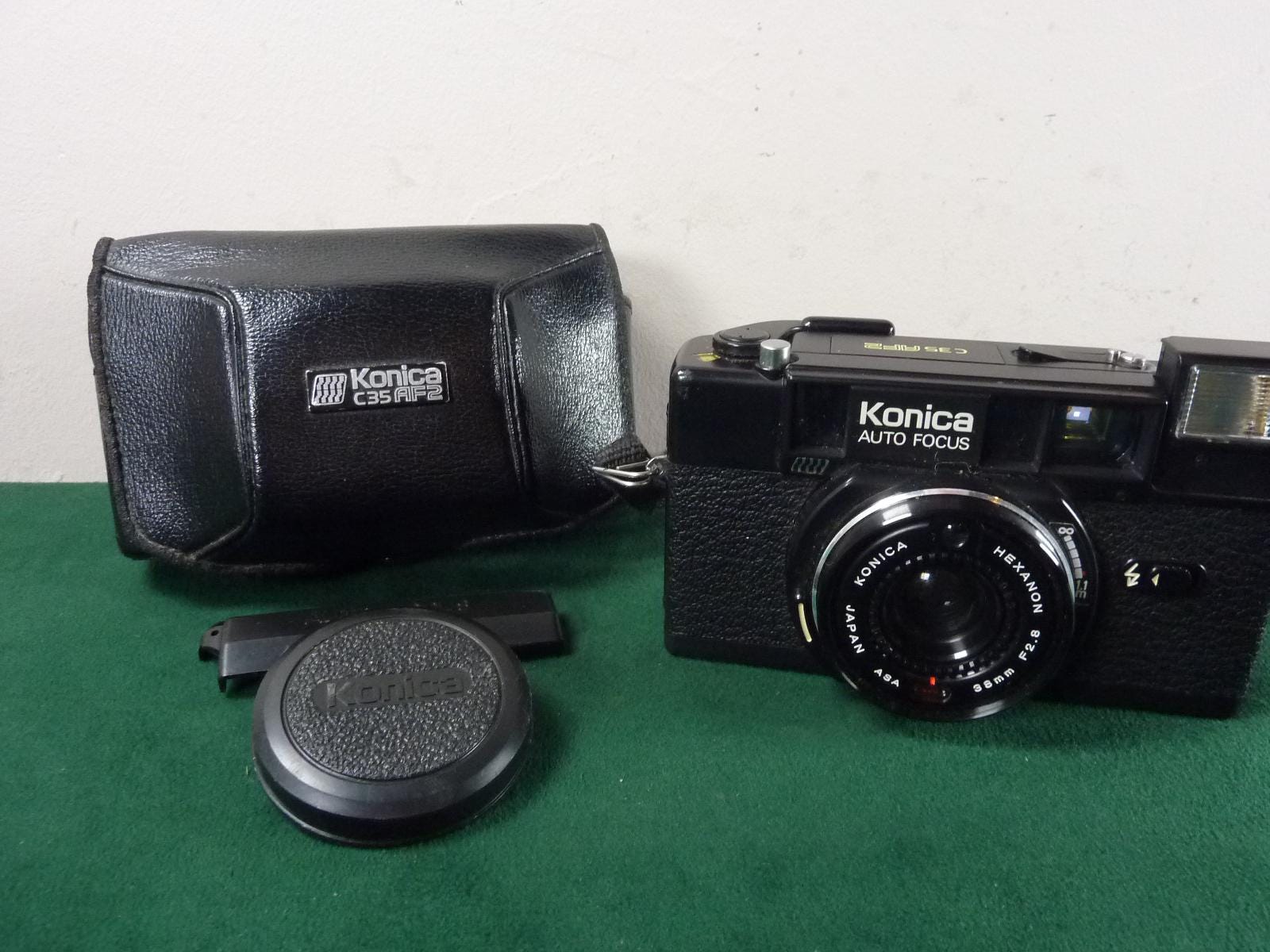 Konica C35 AF2 ジャスピン ハンディ ヘキサノン 動作確認済 美品 Nice Vintage Konica C35 AF2 35mm Camera Hexanon 2.8 38mm Lens - Etsy