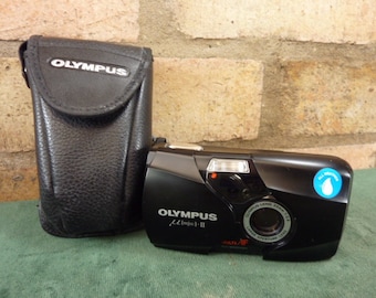 Mooie Vintage Olympus MJU II 35mm Ultra Compact camera 35mm lens