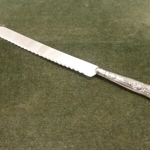 Vintage Harrison Brothers Bread Knife Hallmarked Silver Handle