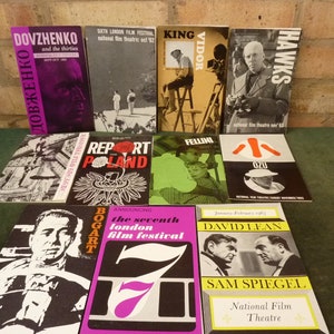11 Vintage National film Theatre Magazines all from 1962-63