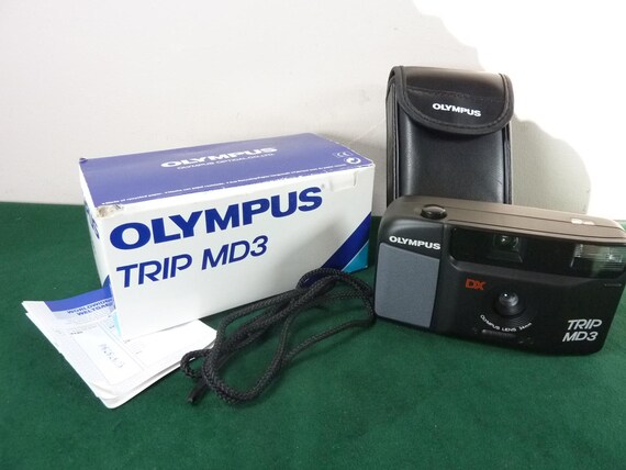 nice vintage Olympus Trip MD3 point and shoot 35mm camera 34mm lens #2