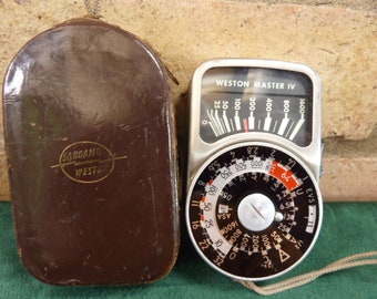 vintage Sangamo Weston Master IV Belichtingslichtmeter met koffer