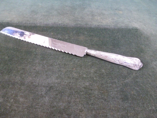 Vintage Harrison Brothers Bread Knife Hallmarked Silver