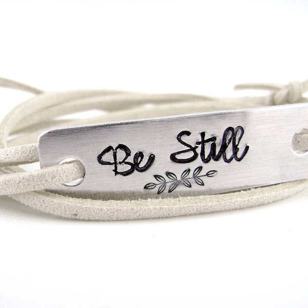 Be Still Bracelet, Psalm 46:10 Christian Jewelry, Inspirational Bible Verse, Religious Jewelry for Women