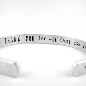 Thank You Bracelet, Employee Recognition Gift, Teacher Gift, Volunteer Appreciation, Pastor's Wife Gift, Ministry Appreciation image 3