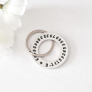 Pi Keychain, Mathematics Lover, Engineering Student, 3.14 Geek Gift for ...