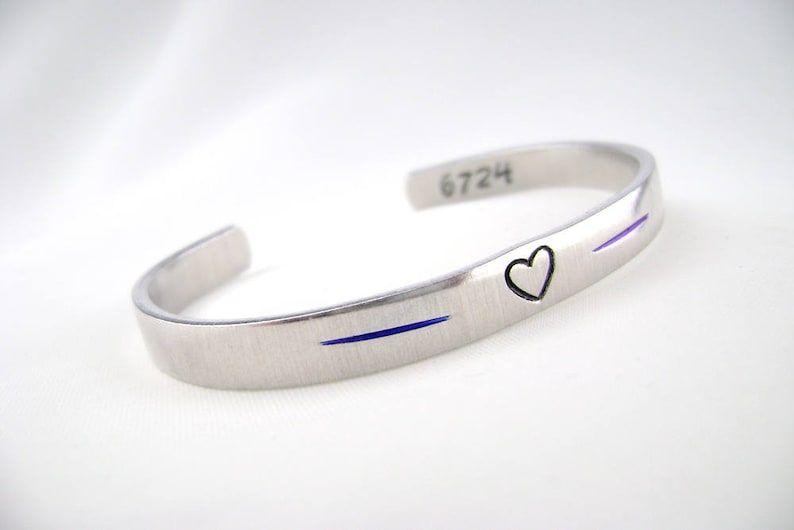 Police Wife Trooper Badge Number Police Officer Gift Deputy Wife Jewelry Police Girlfriend Bracelet