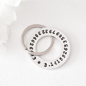 Pi Keychain, Mathematics Lover, Engineering Student, 3.14 Geek Gift for ...