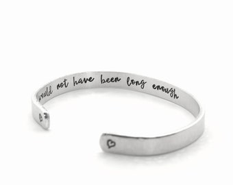 Grief Gift, Forever Would Not Have Been Long Enough, Memorial Bracelet for Loss of Loved One