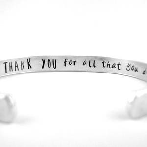 Thank You Bracelet, Employee Recognition Gift, Teacher Gift, Volunteer Appreciation, Pastor's Wife Gift, Ministry Appreciation image 1