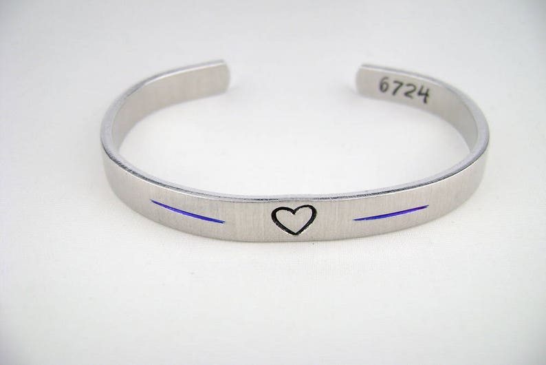 Police Wife Trooper Badge Number Police Officer Gift Deputy Wife Jewelry Police Girlfriend Bracelet