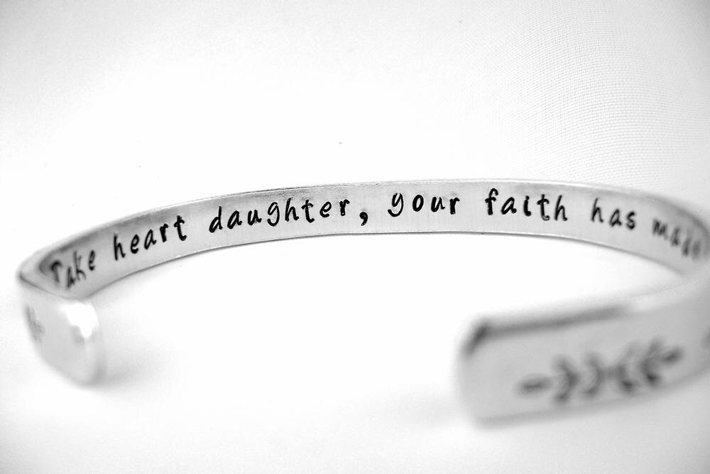 Christian Bracelet Words of Jesus Matthew 922 Faith Etsy