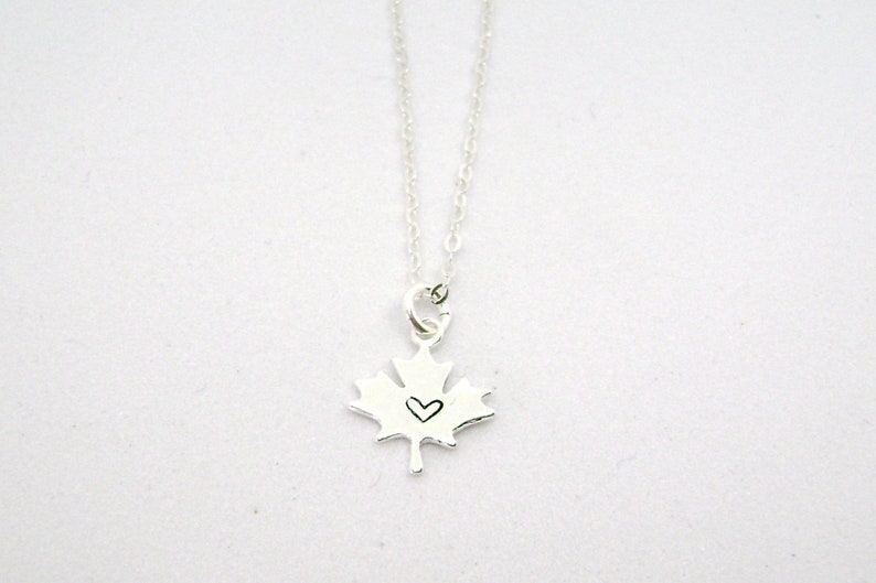 Sterling Silver Maple Leaf Necklace Canada Charm Jewelry for Etsy