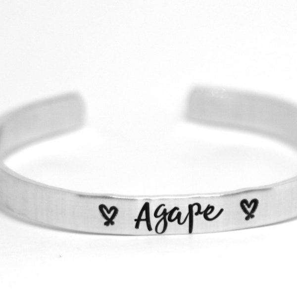 Agape Bracelet, Reminder of God's Love, Inspirational Jewelry for Christian Woman