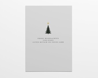 Edle Weihnachtskarte - Postkarte Weihnachten - Skandinavisches Design