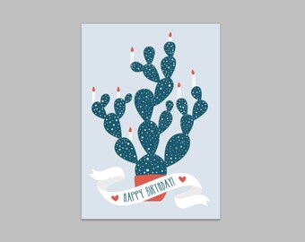 HAPPY BIRTHDAY Birthday Card Cactus