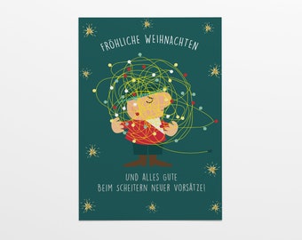 Weihnachtskarte im Format A6 - Postkarte Weihnachten