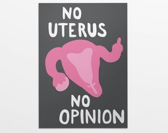 No Uterus, no opinion - Postkarte