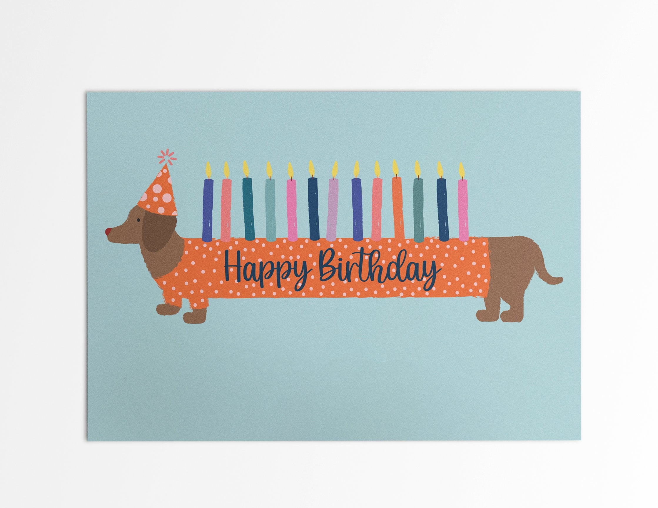 HAPPY BIRTHDAY Dackel Postkarte im Format A6 Etsy.de