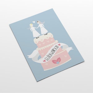 Folding card/Wedding card with cover: Lesbian wedding image 2