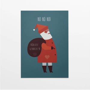 Biglietto natalizio HO HO HO - Design scandinavo