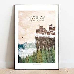 Cartel Falaise Avoriaz - Alta Saboya - Francia.