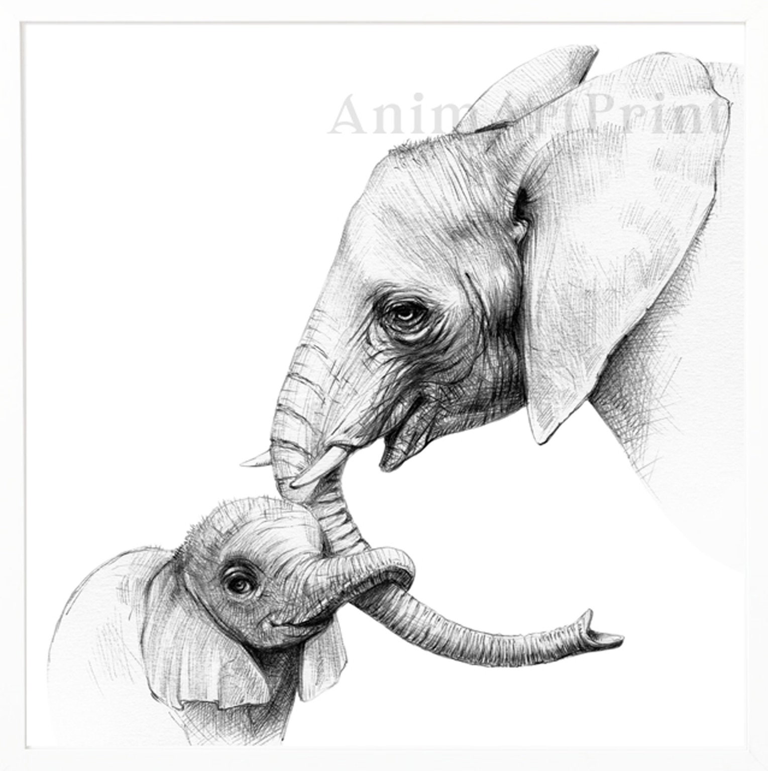Jungle Nursery Decor Black & White Nursery Animal Prints