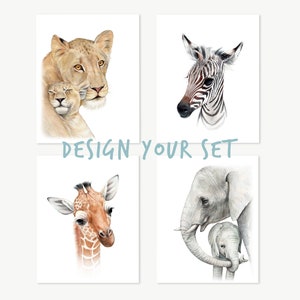 Baby Animal Art Prints Nursery Wall Art Set of 4 Painting - Etsy