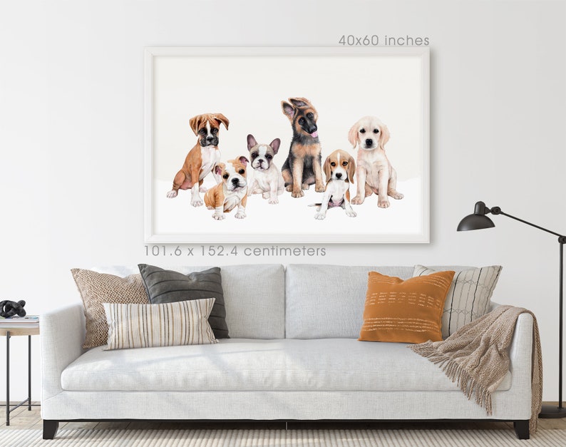 Dog Nursery Print Puppy Nursery Décor Animal Nursery Art Etsy