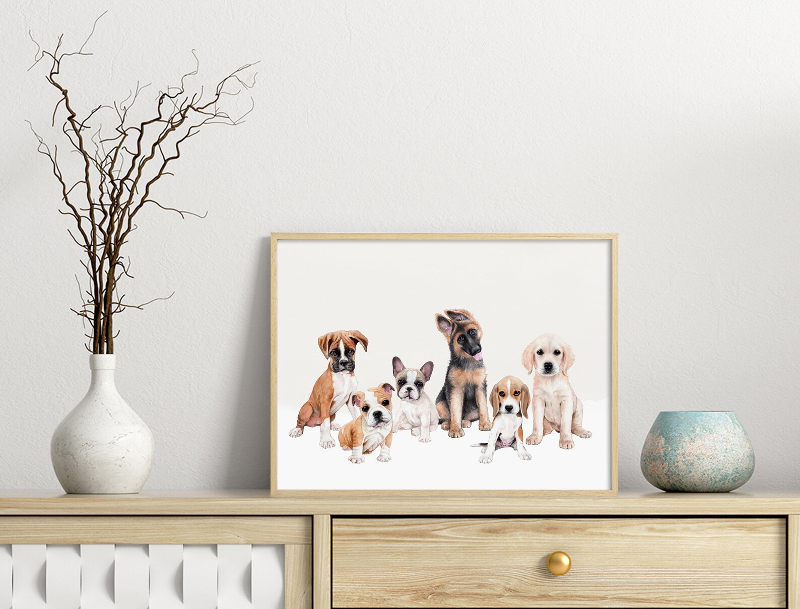 Dog Nursery Print Puppy Nursery Décor Animal Nursery Art Etsy
