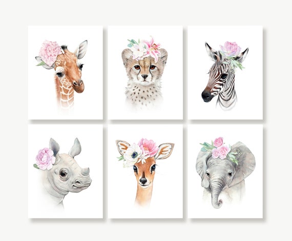 baby animal nursery wall art