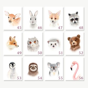 Baby Animal Art Prints Nursery Wall Art Set of 4 Painting - Etsy