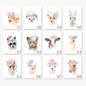 Baby Animal Art Prints Nursery Wall Art Set of 4 Painting - Etsy