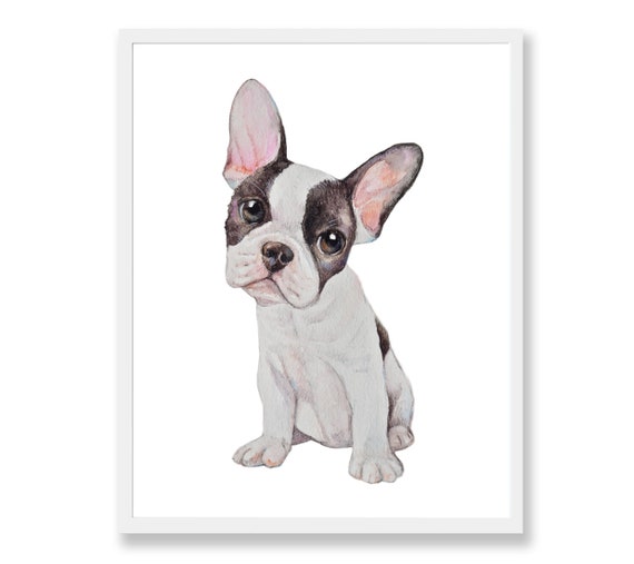 French Bulldog Art Print Printable Wall Art Puppy Nursery | Etsy