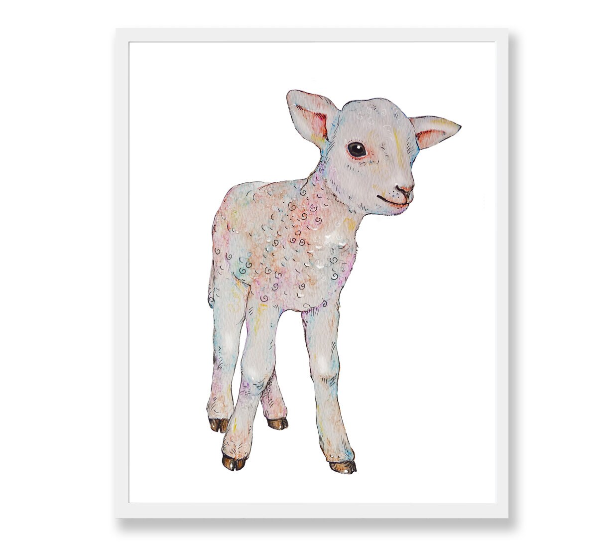 Lamb Nursery Art Lamb Painting Lamb Print Sheep Watercolor Etsy