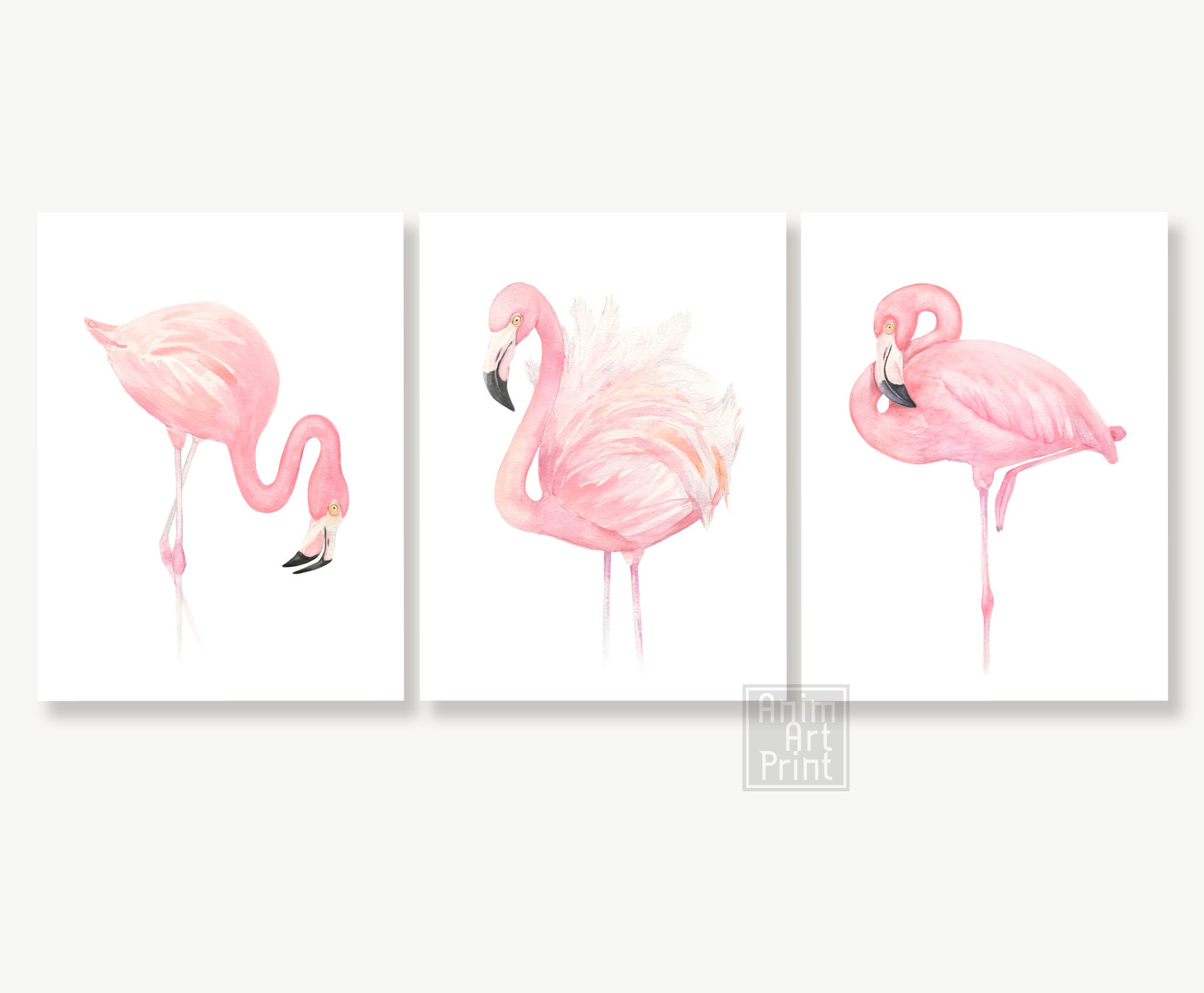 Page De Garde Cahier Poésie Flamand Rose Décor de flamant rose Art flamant rose imprimable peinture à - Etsy France
