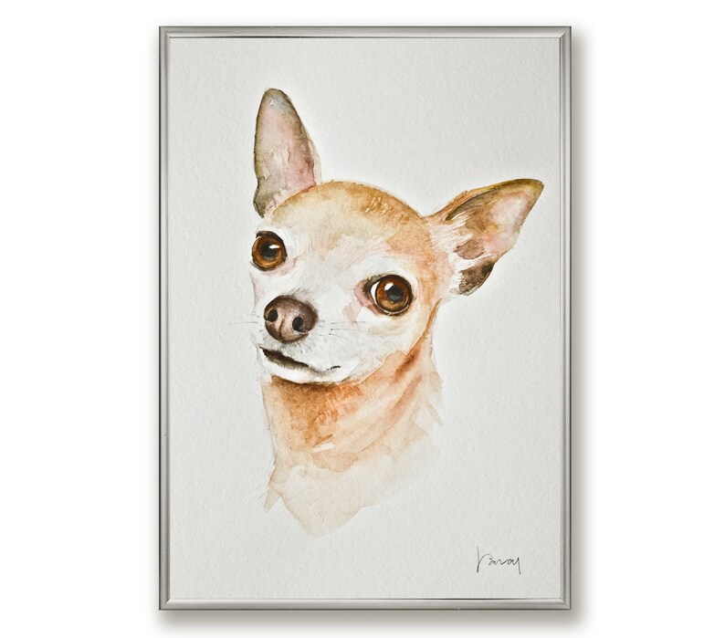 Custom Pet Portrait Watercolor Painting Personalized Pet Art Etsy