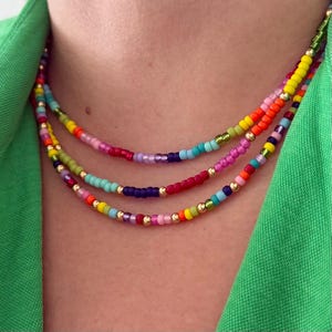 マルチカラービーズネック - Etsy 日本