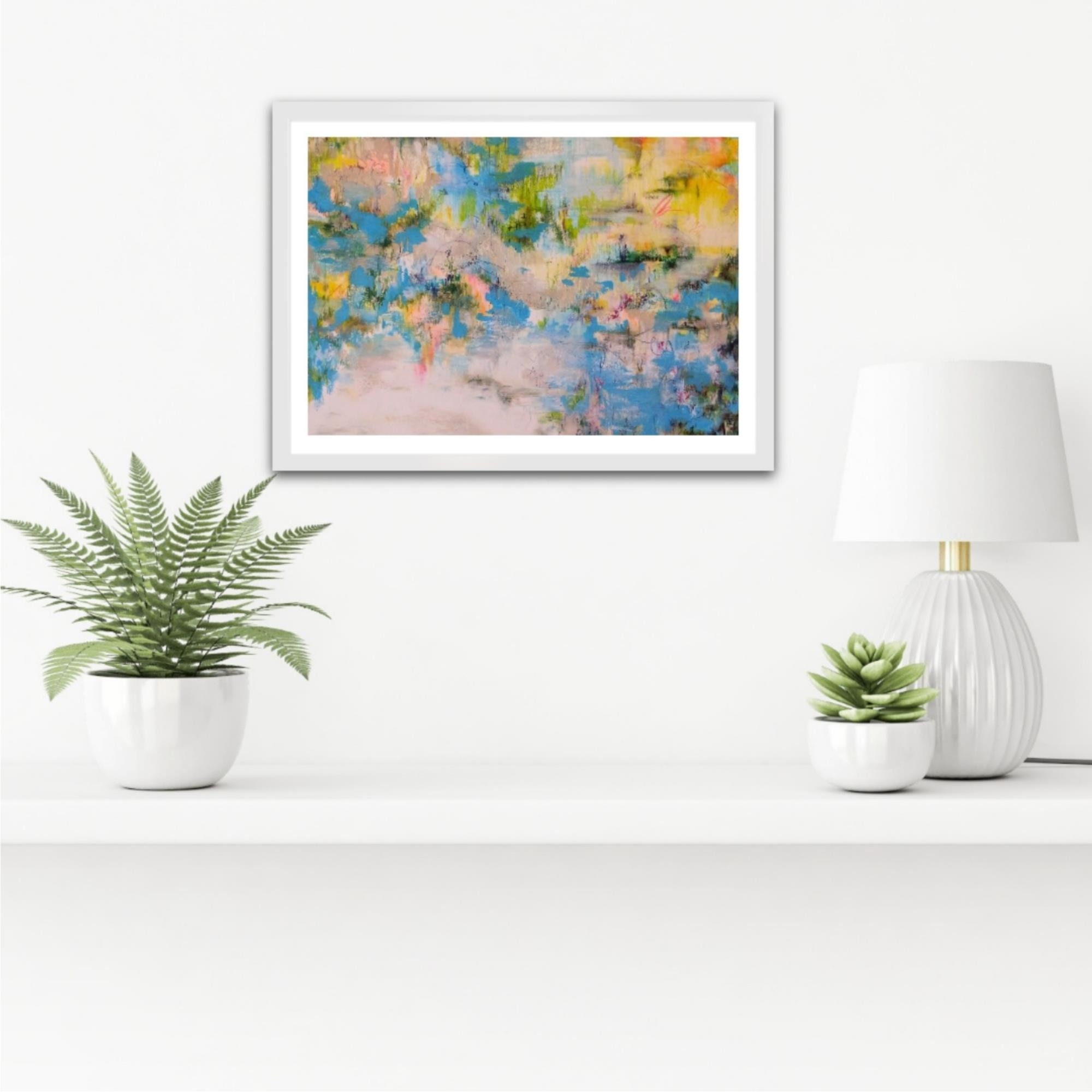 Abstract Framed Art Horizontal or Vertical Landscape Pastel Etsy